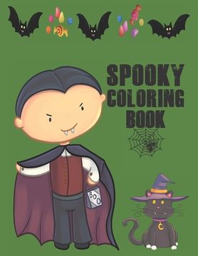 portada Spooky Coloring Book: Cute Halloween Book for Kids, 3-5 yr olds