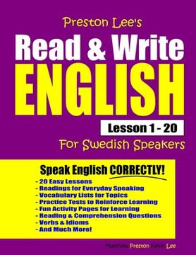 portada Preston Lee's Read & Write English Lesson 1 - 20 For Swedish Speakers (in English)