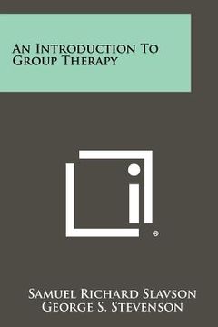 portada an introduction to group therapy (in English)