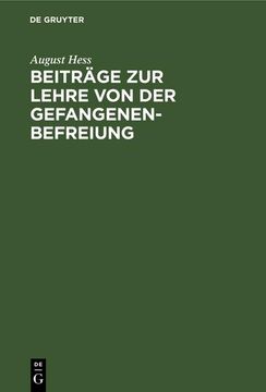 portada Beiträge zur Lehre von der Gefangenenbefreiung (in German)