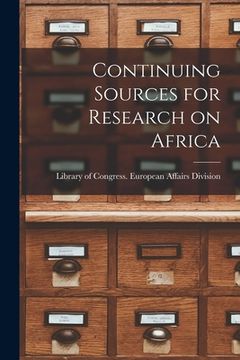 portada Continuing Sources for Research on Africa (en Inglés)