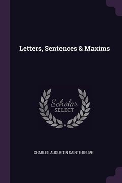 portada Letters, Sentences & Maxims (en Inglés)