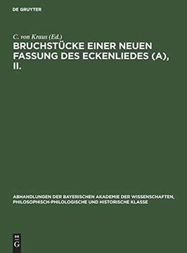 portada Bruchstücke Einer Neuen Fassung des Eckenliedes (A), ii. (en Alemán)