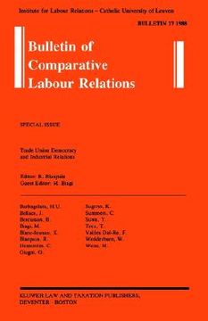 portada trade union democracy and industrial relations (en Inglés)