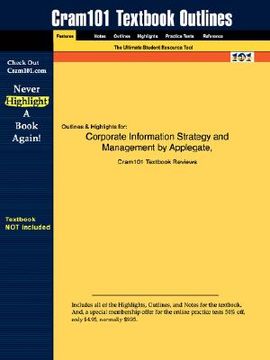 portada studyguide for corporate information strategy and management by applegate & mcfarlan, isbn 9780072456721