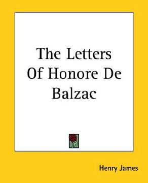 portada the letters of honore de balzac