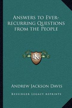 portada answers to ever-recurring questions from the people (en Inglés)