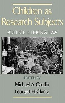 portada children as research subjects: science, ethics, and law (en Inglés)