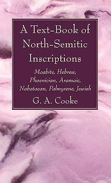 portada A Text-Book of North-Semitic Inscriptions (en Inglés)