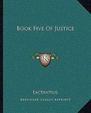 portada book five of justice (en Inglés)