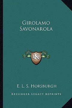 portada girolamo savonarola (in English)