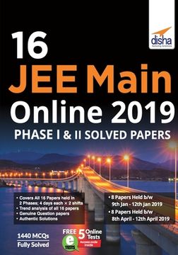 portada 16 JEE Main Online 2019 Phase I & II Solved Papers with FREE 5 Online Tests (in English)