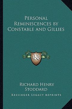 portada personal reminiscences by constable and gillies (in English)
