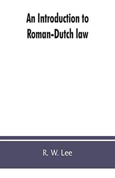 portada An Introduction to Roman-Dutch law 