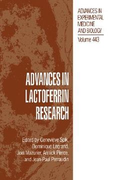 portada Advances in Lactoferrin Research (in English)