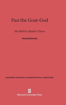 portada Pan the Goat-God (Harvard Studies in Comparative Literature (Hardcover)) (in English)