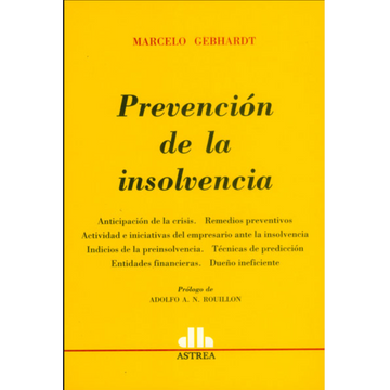 portada prevención de la insolvencia (in Spanish)