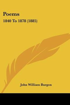 portada poems: 1840 to 1878 (1885) (en Inglés)