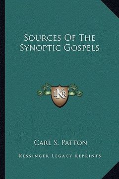 portada sources of the synoptic gospels (en Inglés)
