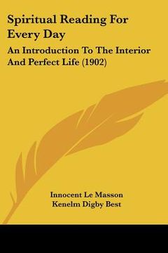 portada spiritual reading for every day: an introduction to the interior and perfect life (1902)