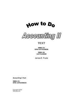portada how to do accounting ii text (en Inglés)