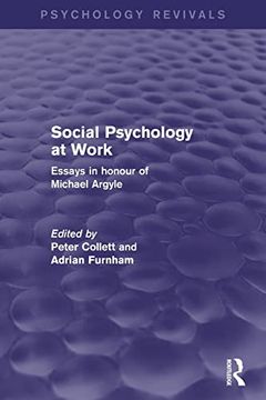 portada Social Psychology at Work (Psychology Revivals): Essays in Honour of Michael Argyle (in English)