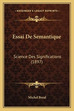 portada Essai De Semantique: Science Des Significations (1897) (in French)