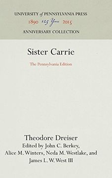 portada Sister Carrie: The Pennsylvania Edition (en Inglés)