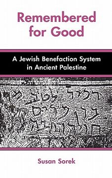 portada remembered for good: a jewish benefaction system in ancient palestine