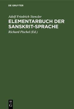 portada Elementarbuch der Sanskrit-Sprache (German Edition) [Hardcover ] (in German)
