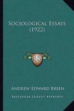 portada sociological essays (1922) (en Inglés)