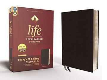 portada Niv, Life Application Study Bible, Third Edition, Bonded Leather, Black, red Letter Edition (in English)