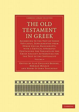 portada The old Testament in Greek 4 Volume Paperback Set: The old Testament in Greek: Volume 2 Paperback (Cambridge Library Collection - Biblical Studies) (en Inglés)