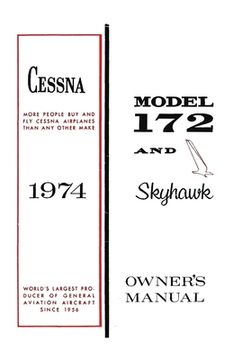portada Cessna 1974 Model 172 and Skyhawk Owner's Manual (en Inglés)