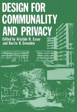 portada Design for Communality and Privacy (en Inglés)