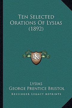 portada ten selected orations of lysias (1892) (en Inglés)