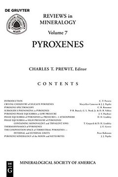 portada Pyroxenes (Reviews in Mineralogy & Geochemistry) (en Inglés)