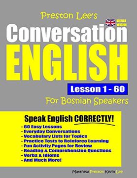 portada Preston Lee's Conversation English for Bosnian Speakers Lesson 1 - 60 (British Version) (en Inglés)