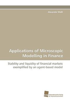 portada applications of microscopic modelling in finance (en Inglés)