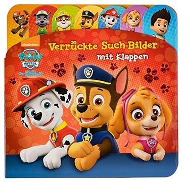 portada Paw Patrol - Verrückte Such-Bilder mit Klappen: Pappbilderbuch mit 20 Klappen und Register - Wimmelbuch für Kinder ab 18 Monaten (in German)