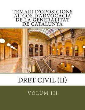 portada Temari d'oposicions al Cos d'Advocacia de la Generalitat de Catalunya: Volum III (en Catalá)