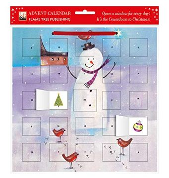 portada Snowman and Robin Advent Calendar (With Stickers) (en Inglés)