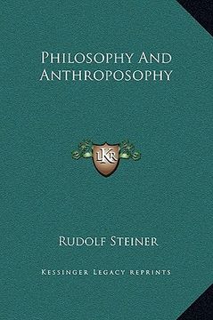 portada philosophy and anthroposophy (en Inglés)