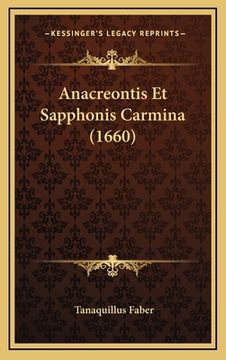 portada Anacreontis Et Sapphonis Carmina (1660) (en Latin)