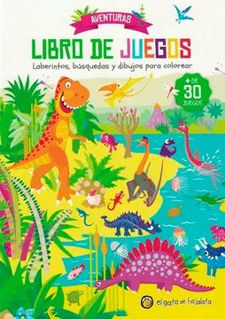 portada Aventuras Libro de Juegos [Laberintos Busqueda y Dibujos Para Colorear] [+De 30 Juegos]