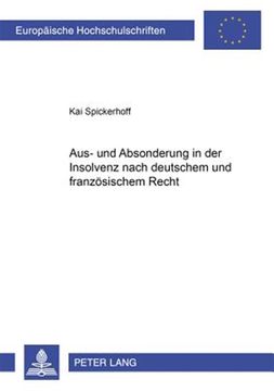 portada Aus- und Absonderung in der Insolvenz Nach Deutschem und Franzoesischem Recht -Language: German (en Alemán)