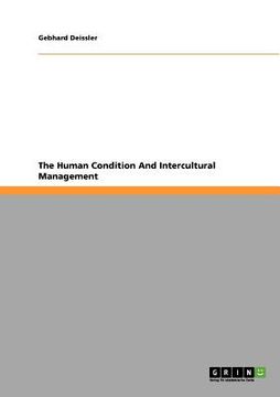 portada the human condition and intercultural management (in English)