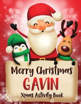 portada Merry Christmas Gavin: Fun Xmas Activity Book, Personalized for Children, perfect Christmas gift idea