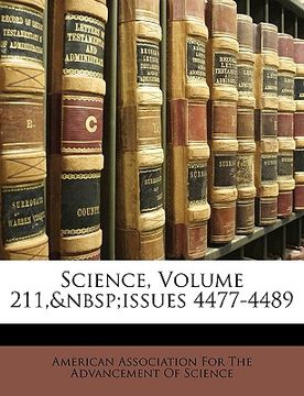 portada science, volume 211, issues 4477-4489 (in English)