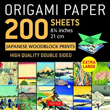portada Origami Paper 200 Sheets Japanese Woodblock Prints 8 1 (en Inglés)